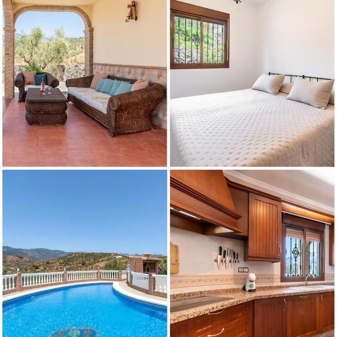 Acogedora Villa Con Piscina, Barbacoa, Chimenea Y Vistas A La Sierra Sayalonga 別荘